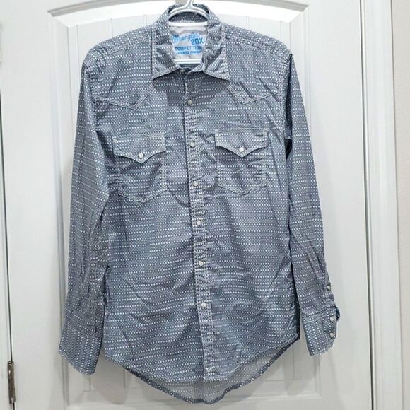 Wrangler Mens 20X, pearl snal,,Competition Shirt ,Size Small - Picture 1 of 6